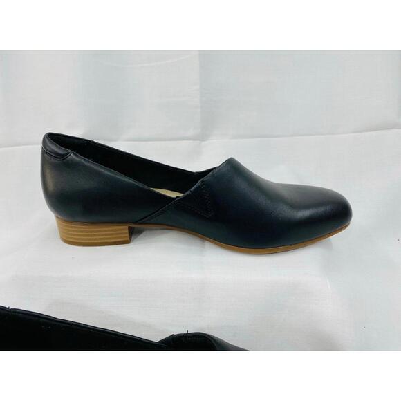 Clarks Navy Leather Loafers - Picture 2 of 9